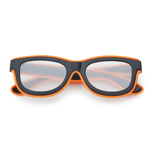 Basic el-wire spacebril zwart | neon oranje