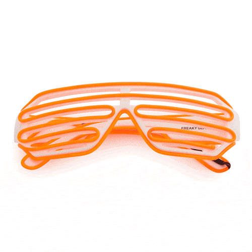 NEON shutter bril wit | neon rood