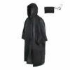 Luxe regenponcho | zwart