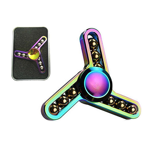 Metalen fidget spinner met balletjes - diverse kleuren