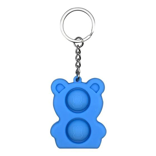 Pop it sleutelhanger - Beertje blauw