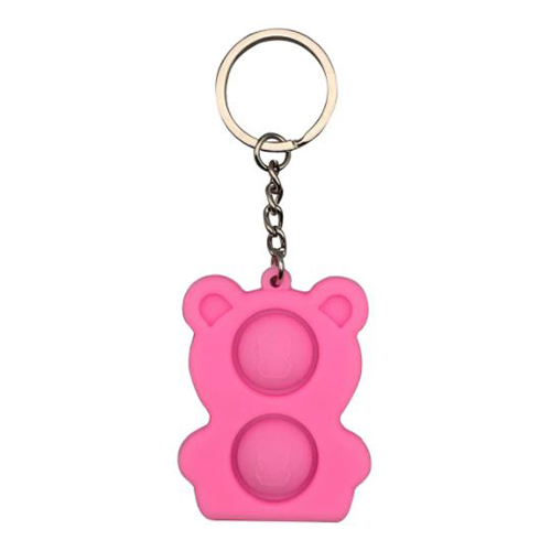 Pop it sleutelhanger - Beertje roze