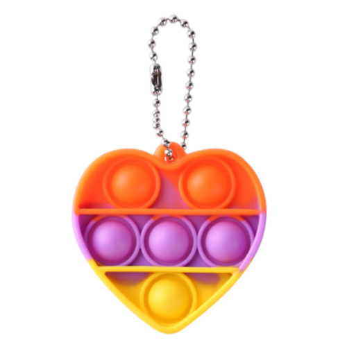 Pop it sleutelhanger - Hartje regenboog