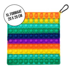 Pop it XL | fidget toy | groot vierkant | rainbow