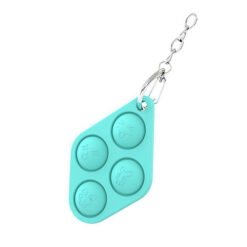 Pop it sleutelhanger - Ruitje turquoise