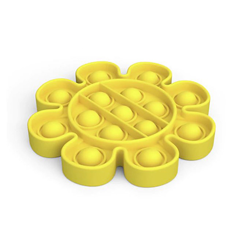Fidget toys pop it - Bloem geel