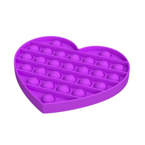 Fidget toys pop it - Paars hartje