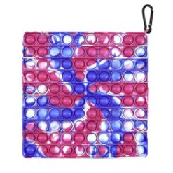 Alternative view of Pop it XL | fidget toy | groot vierkant | roze blauw marmer