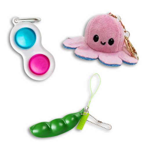 Sleutelhanger toys pakket | pop it | mood octopus