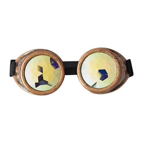 Steampunk goggle caleidoscoop bril koper | big flower - Afbeelding 2