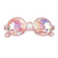 Basic caleidoscoop bril transparant roze | flower