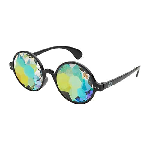 Basic caleidoscoop bril zwart | flower - Afbeelding 2