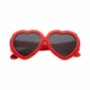 Hartjes zonnebril met el-wire LED verlichting | neon rood