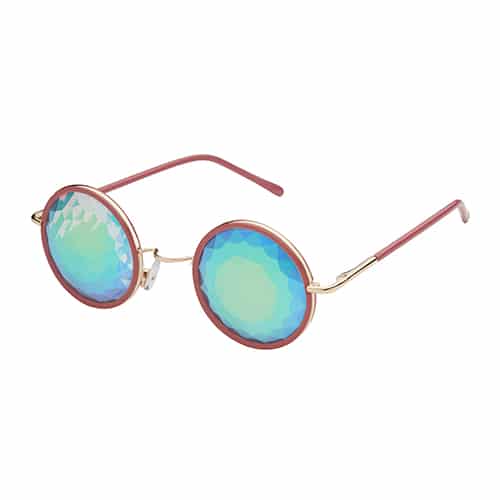 Deluxe steel caleidoscoop bril roze | big flower - Afbeelding 2