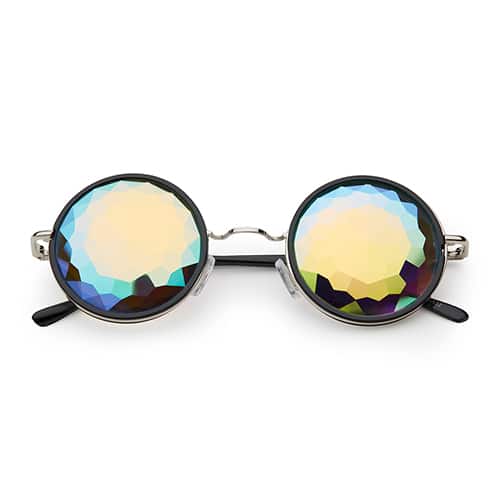 Deluxe steel caleidoscoop bril | big flower