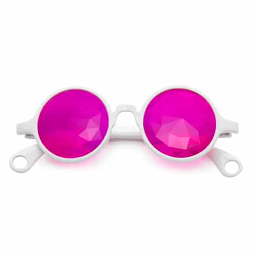 Original caleidoscoop bril wit | pink flower