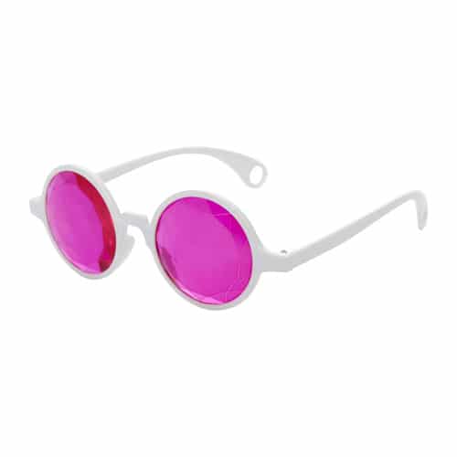 Original caleidoscoop bril wit | pink flower - Afbeelding 2