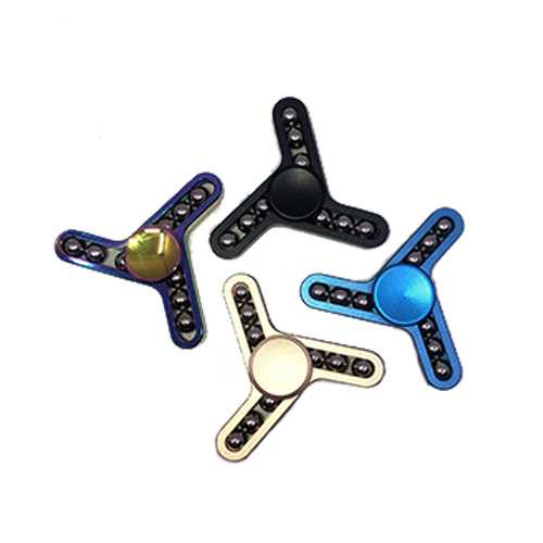 Metalen fidget spinner met balletjes - diverse kleuren - Afbeelding 2