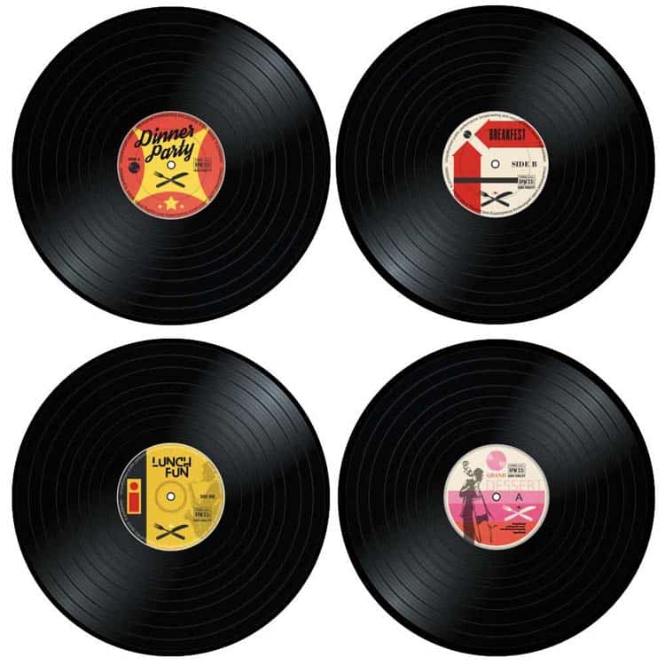 Retro placemats vinyl | 4 stuks - Afbeelding 2