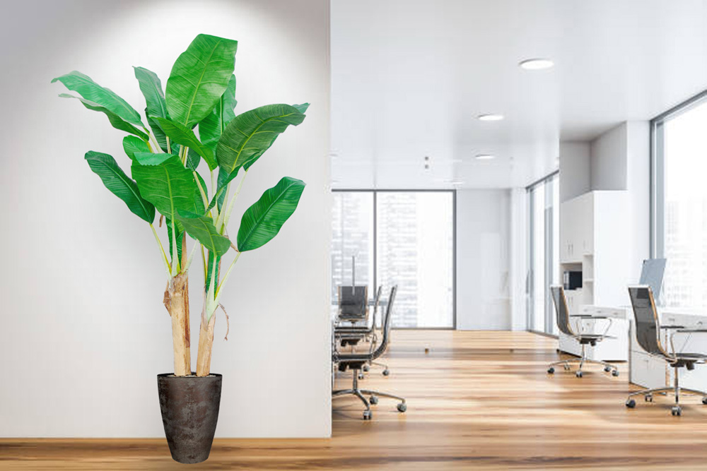 Kunstplant bananenboom - 175 cm - Afbeelding 5