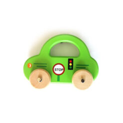 Joueco houten auto driedelig groen