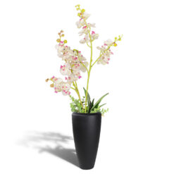Alternative view of Kunst orchidee in pot - 50 cm - wit