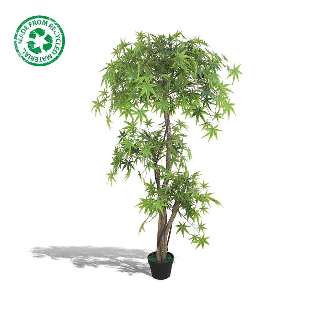 Kunstplant esdoorn - 150 cm - groen - Afbeelding 2
