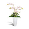 Kunst orchidee wit roze 100 cm