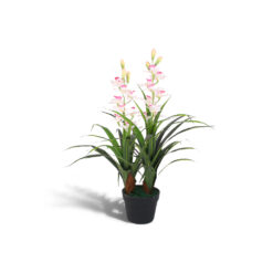 Kunstplant orchidee wit roze 100 cm