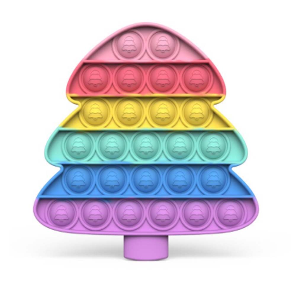 Fidget toys pop it - Kerstboom pastel kleuren