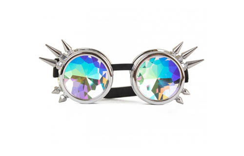 Steampunk - caleidoscoop bril - zilver - Afbeelding 2