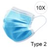 Mondmasker Medisch Type IIR  blauw | 10 stuks