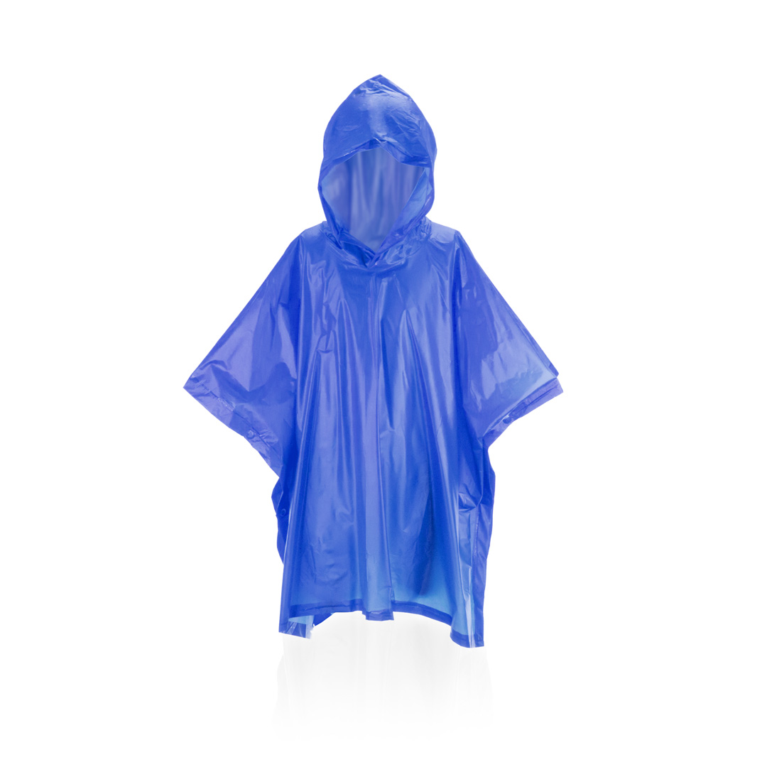 Kinderregenponcho blauw