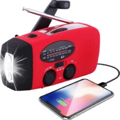 Draagbare noodradio rood