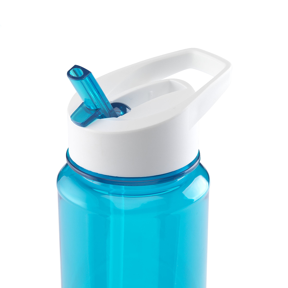 Waterfles blauw met rietje - Afbeelding 2