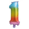 Folieballon regenboog cijfer 1
