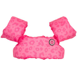 Puddle Jumper met panterprint roze 15-30 kg