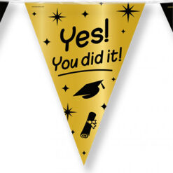 Alternative view of Vlaggenlijn Yes you did it! zwart/goud