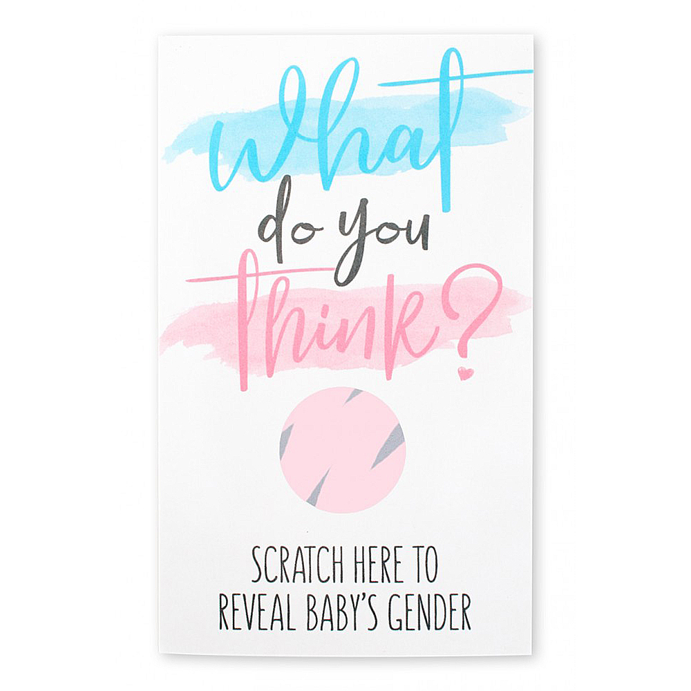 Kraskaart gender reveal meisje 10 stuks - Afbeelding 2