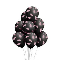 Ballonnen babyvoetjes roze 8 stuks