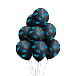 Ballonnen babyvoetjes blauw 8 stuks