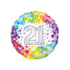 Folieballon confetti 21 jaar