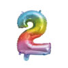 Folieballon regenboog cijfer 2