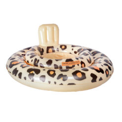 Babyzwemband met panterprint beige