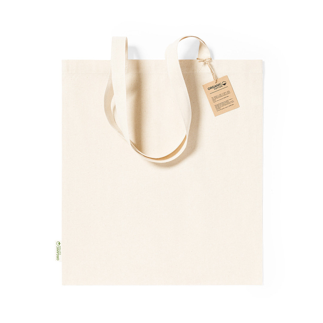 Draagtas biologisch katoen beige - Afbeelding 2