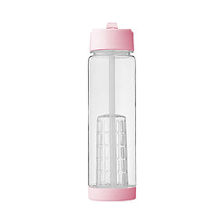 Alternative view of Waterfles met rietje en fruit filter | Roze