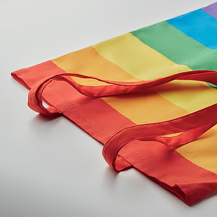 Boodschappentas katoen regenboog - Afbeelding 3