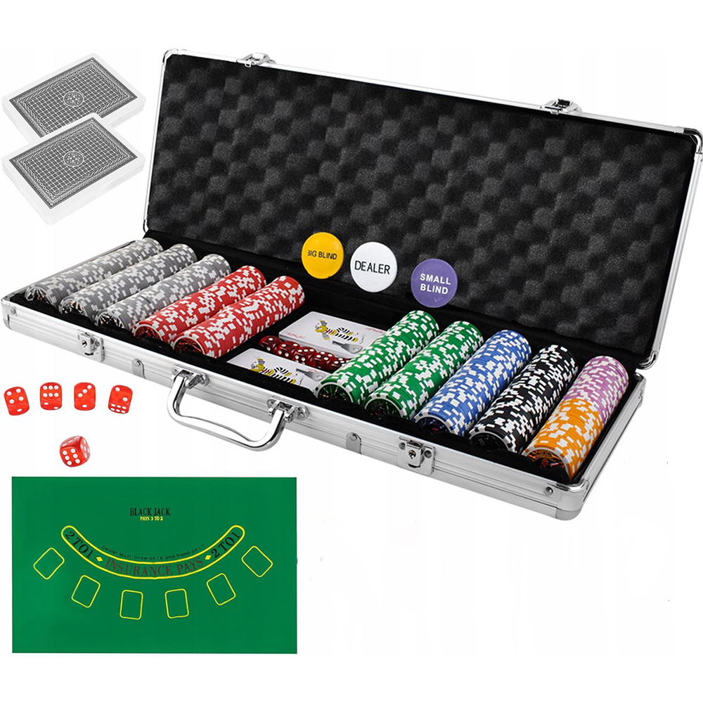 Poker koffer 500 tokens - Afbeelding 2