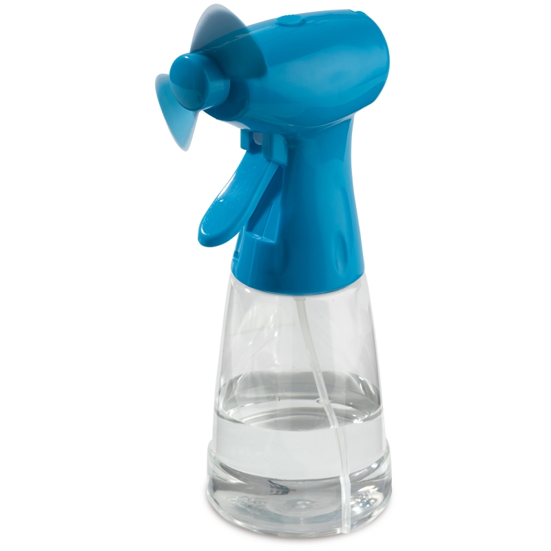 Ventilator met waterverstuiver blauw