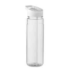 Alternative view of Waterfles wit RPET met rietje